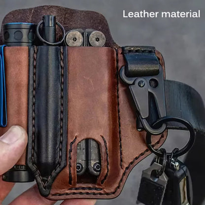 Leather tool belt pouch – multifunctional storage