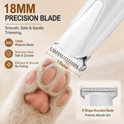🐶✨ Quiet & Gentle Pet Grooming Trimmer – Paws, Ears & Sensitive 🐾
