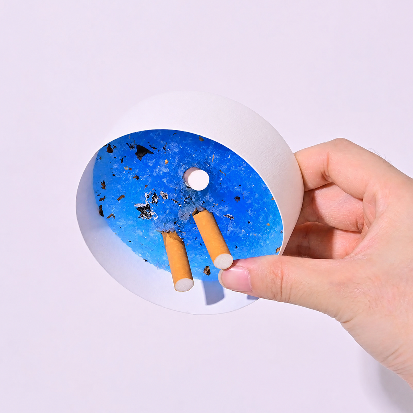 Cenicero Desechable Paquete de 25, Ceniceros Portátiles de Papel Ecológicos con Gel Desodorante sin Humo, para Uso en Interiores y Exteriores, Viajes, Portavasos de Coche, Fiestas y Camping