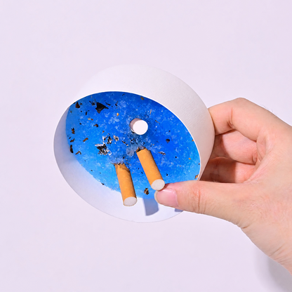 Cenicero Desechable Paquete de 25, Ceniceros Portátiles de Papel Ecológicos con Gel Desodorante sin Humo, para Uso en Interiores y Exteriores, Viajes, Portavasos de Coche, Fiestas y Camping