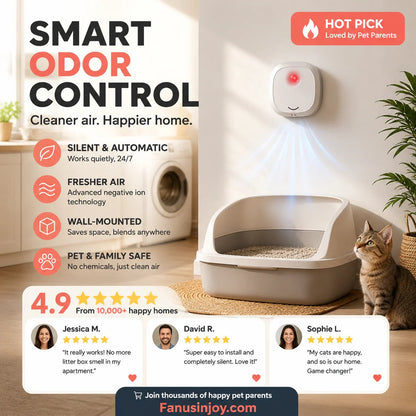 🎉🔥 49% OFF! 🌬️Say goodbye to unpleasant odors with it! Smart Quiet Pet Odor Eliminator
