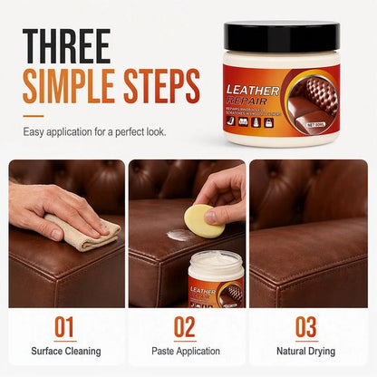 🛋️50% OFF NOW! Multi‑Functional Leather Scratch Repair Cream‑Professional Seamless Leather Restorer, Texture Restoration Balm for Sofa, Car Seats, Bags & Shoes