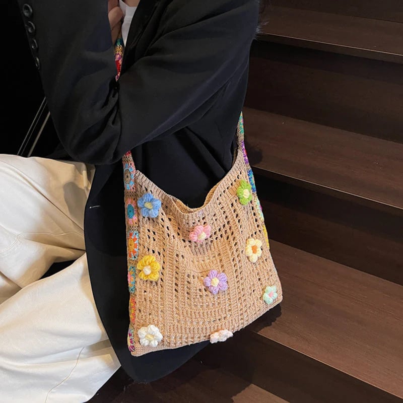 📢⏰Women’s Crochet Ethnic Shoulder Bag