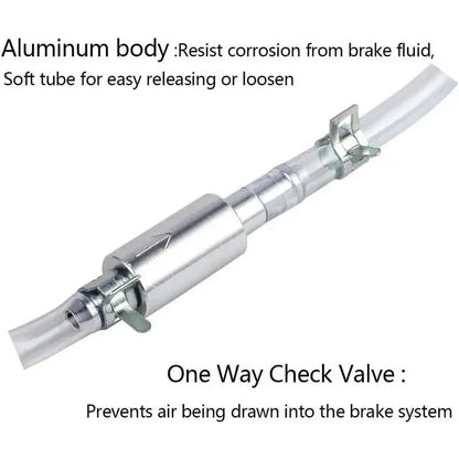 🏆Flash Sale⚡ 50K+ SOLD! Almost Gone-💥Brake Bleeder Hose - One Way Check Valve Tube Bleeding Tool Kit For Car Motorcyle Clutch