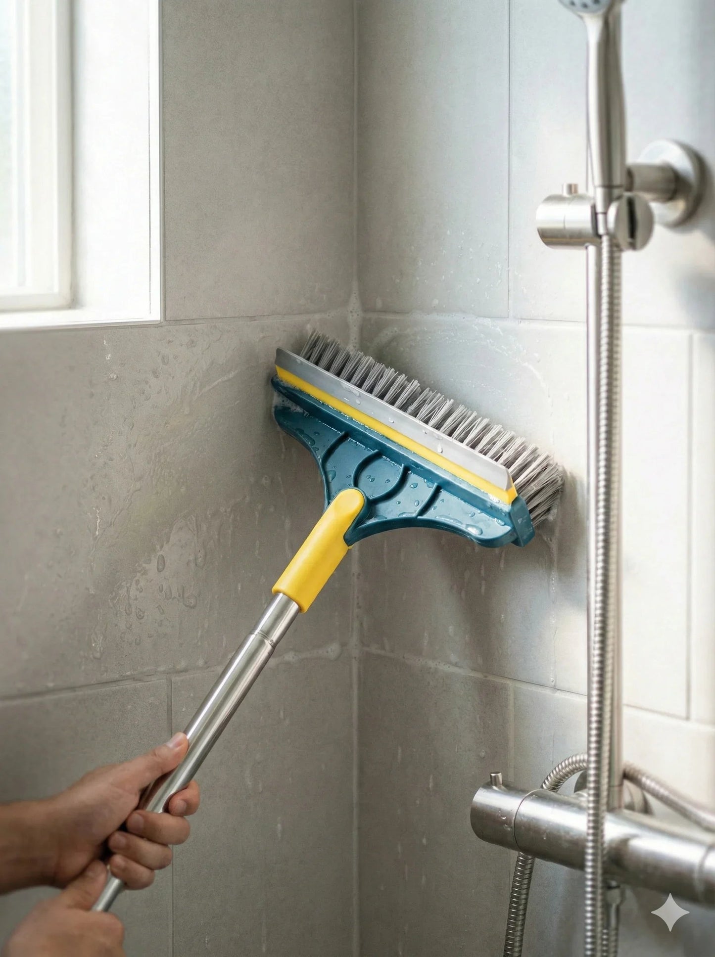 2-in-1 Scrubbing Brush | Corner Wiper | Flexible Head