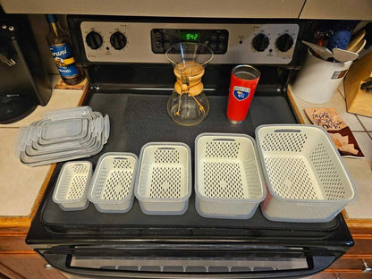 🔥Caja de almacenamiento de alimentos de plástico transparente para el hogar-Incluye cesta de drenaje💧