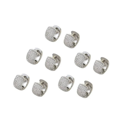 Zircon-Studded Men's Earrings