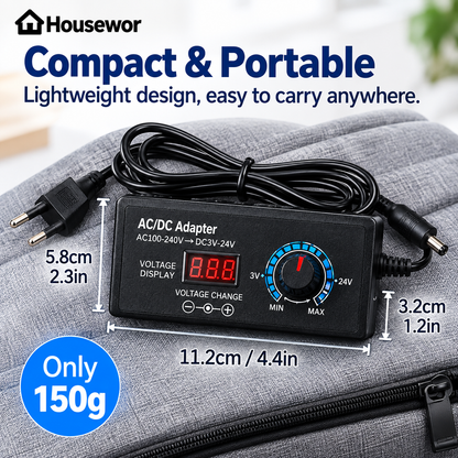 Adjustable 3V-24V 3A Universal AC/DC Power Adapter