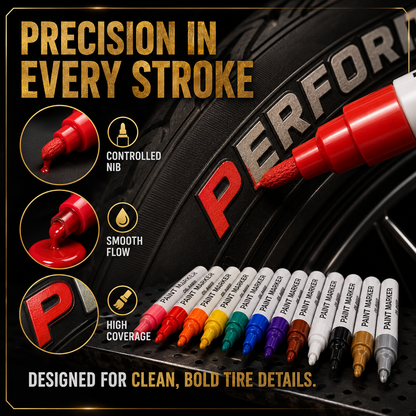 🔥Limited Time Promotion 50% OFF🔥Oil-Based Waterproof Tire Marker Pen（12-pack）