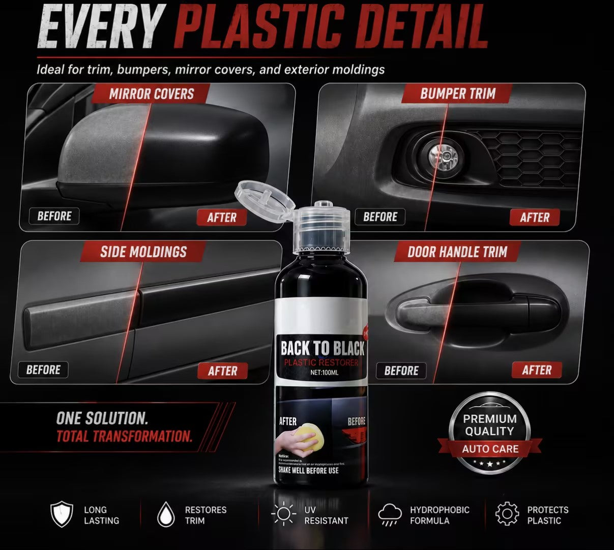 Professional Plastic Reviver for Cars