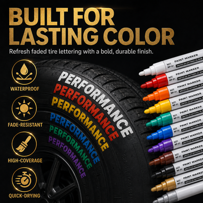 🔥Limited Time Promotion 50% OFF🔥Oil-Based Waterproof Tire Marker Pen（12-pack）