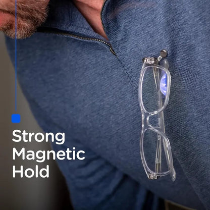 💥Buy 2 get 1 free 🔥Magnetic Eyeglass Holder Stainless Steel Glasses Clip for Shirts & Pockets