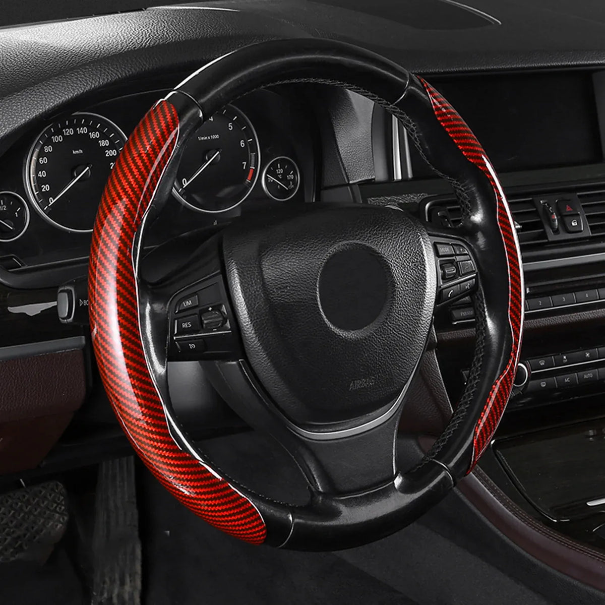 🎉Non-Slip Half Cover Car Steering Wheel Protector | Easy Clip On Installation