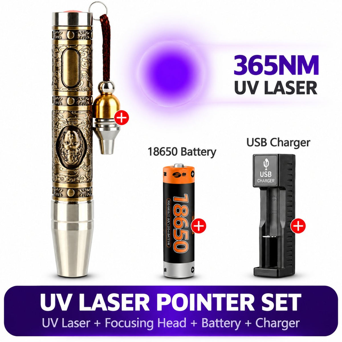 Professional 3-in-1 Gemstone Identification Flashlight