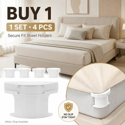 😴Secure Fit Sheet Holders – Wrinkle-Free. Slip-Free Bed