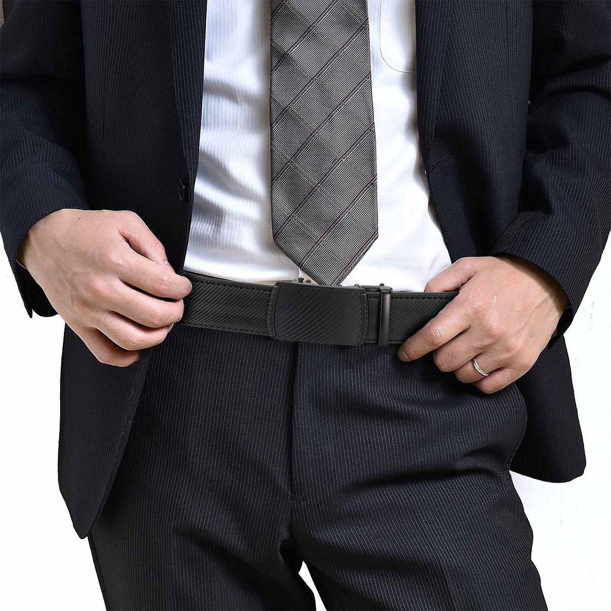 🔥Leather Ratchet Belt With Adjustable Buckle