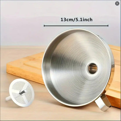 304 Stainless Steel Multi Size Kitchen Funnel Set with Filter