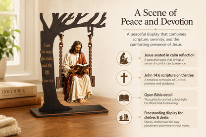 🔥Último día 49% DE DESCUENTO - ✝️📚Adorno colgante de Jesús cristiano