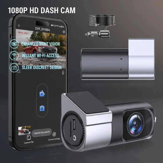 📷Cámara de salpicadero HD 1080P con Wi-Fi y visión nocturna🚗