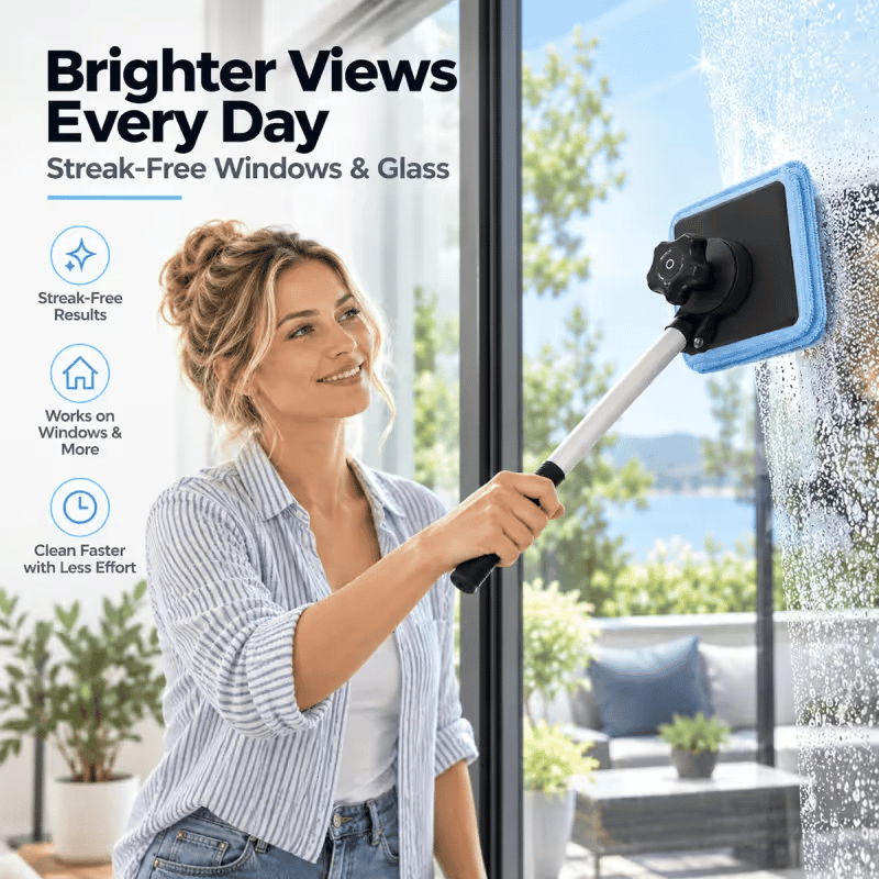 Dual Magnetic Car Windshield Cleaner | Streak-Free Auto Glass Cleaning Kit