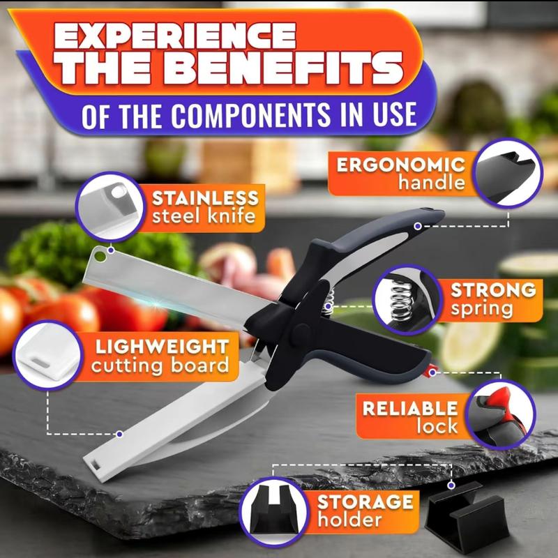 9.6\' Cut Reach Durable 2-in-1 Kitchenware Heavy-Duty Scissors