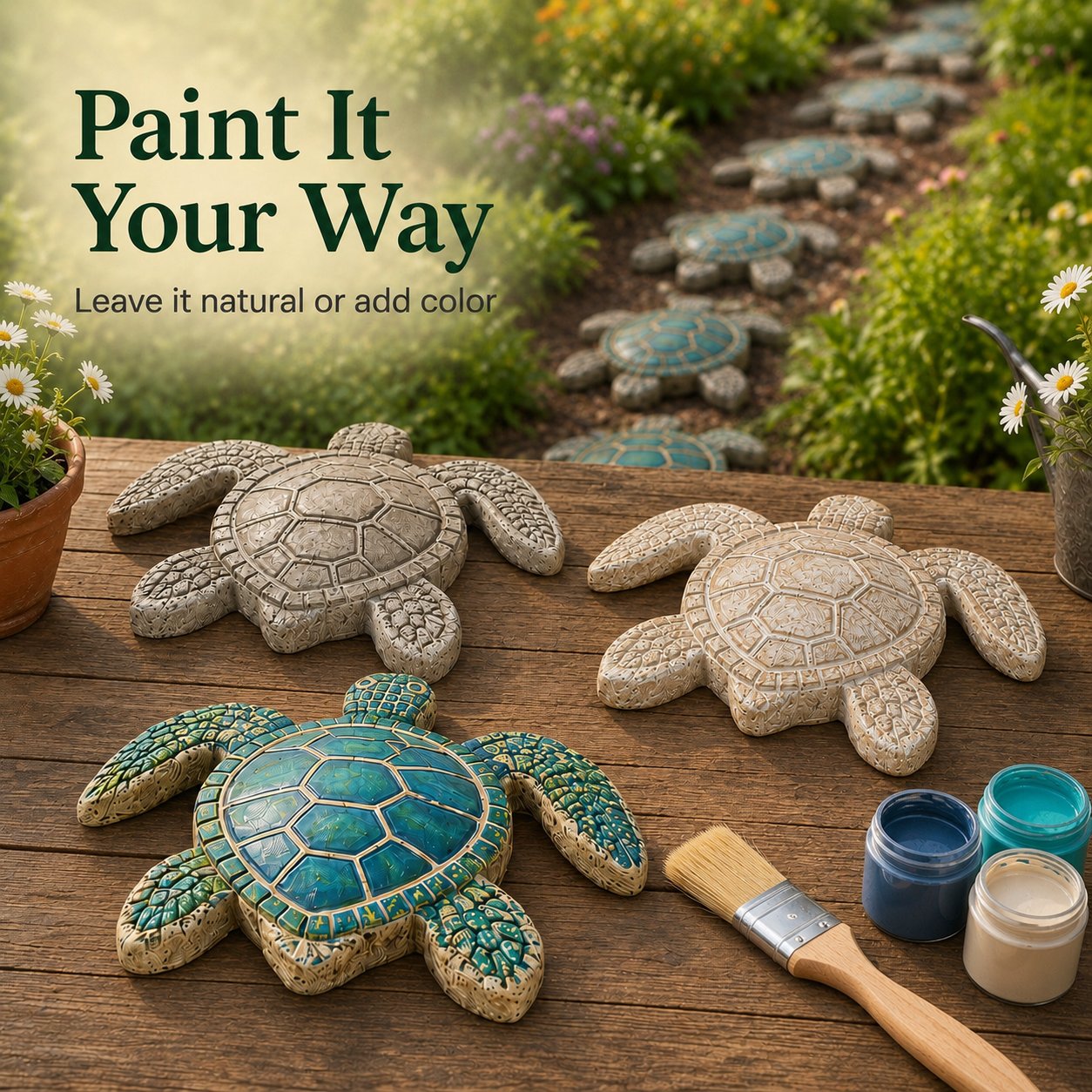 🌊 Reusable Ocean Theme Garden Art Mold – Make Your Garden Truly One of a Kind (📦Buy 2 Free Shipping)