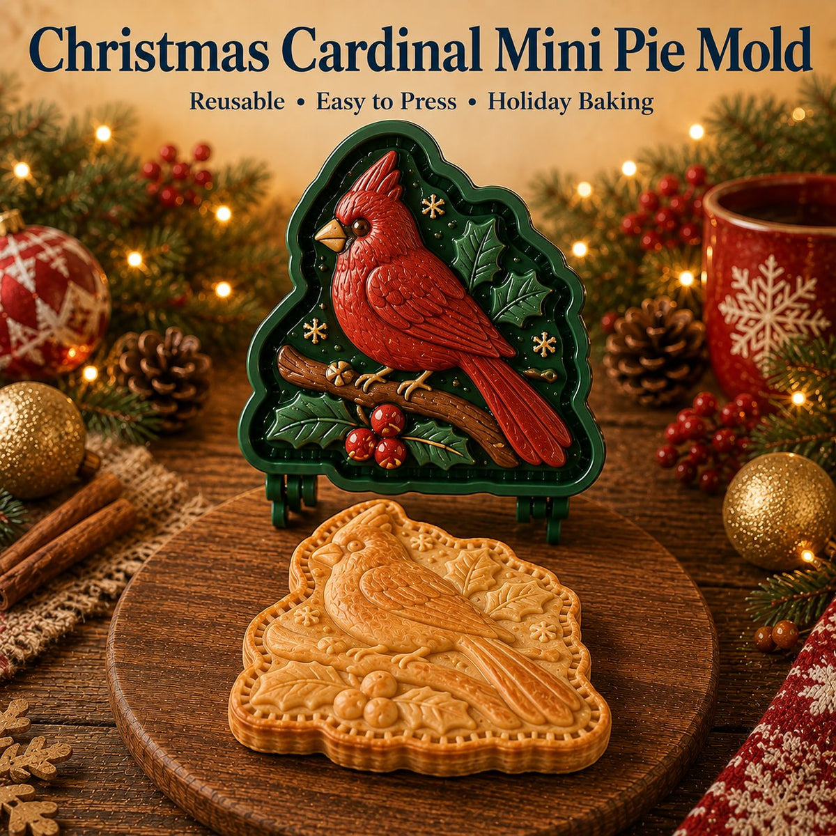 🔥Only $7.99 Last Day Promotion!✨ 🎄16-Design Christmas Mini Pie Mold Collection 🥧