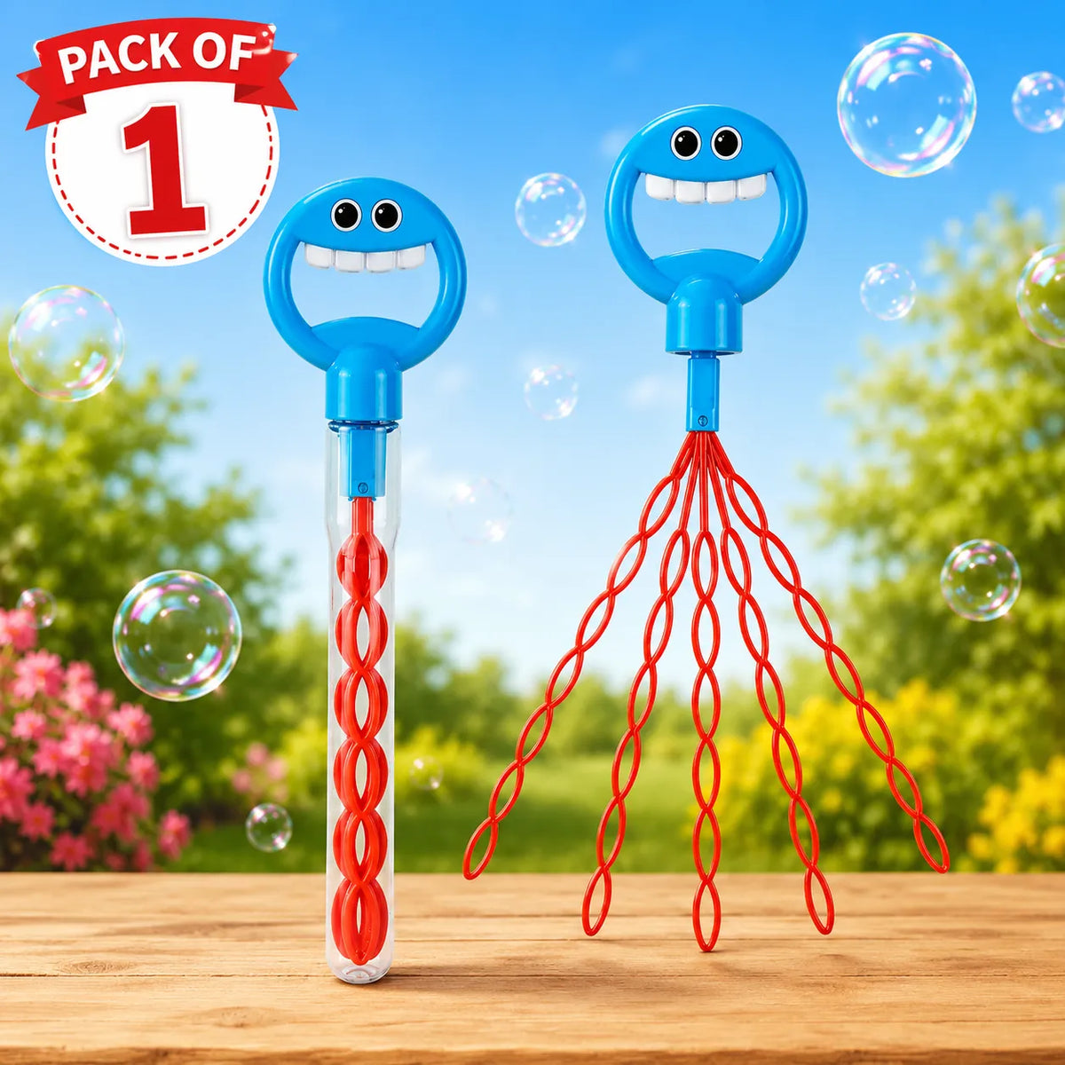 32-Hole Smiley Face Bubble Wand🫧🩵