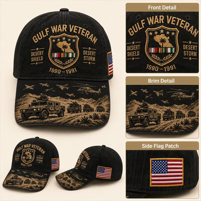 🇺🇸Gulf War Veteran Desert Shield & Desert Storm Commemorative Cap