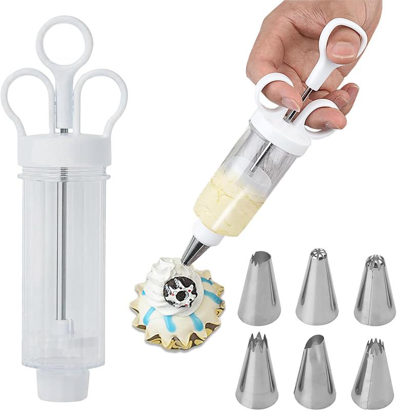 🥳2026 HOT SALE🥳💞50K+ SOLD! 🧁 Complete Frosting Piping Kit – 18 stainless steel tips & nozzles, cake injector included. Decorate inside & out – perfect for cupcakes, donuts & deviled eggs! 🎨🛠️