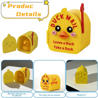 3D Printed Magnetic Cruising Ducks Mailbox Wall Mounted Mini Box with 2 Mini Ducks