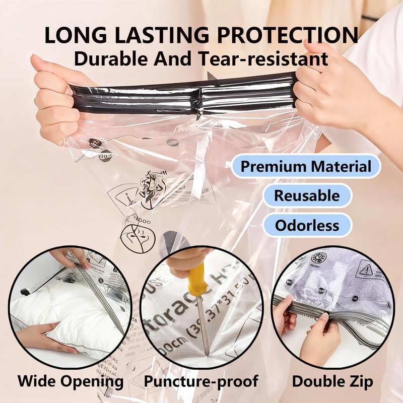 💯15-Pack Vacuum Storage Bags with Electric Pump
