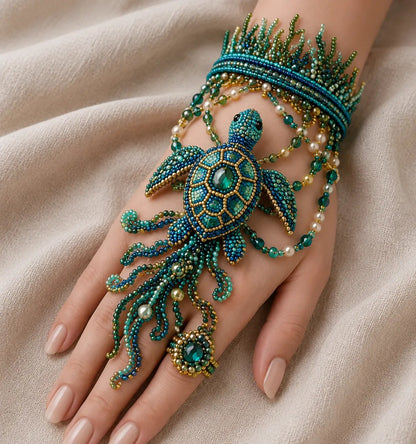🔥 LAST DAY 49% OFF – 🌊 DIY Ocean Beaded Hand Bracelet Kit | Create Sea-Inspired Wearable Art with Colorful Beads, Ocean Charms & Jewelry Details 🐚💎✨