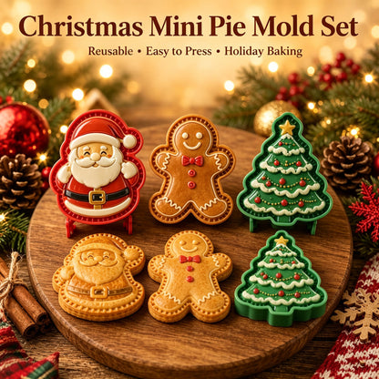 🔥Only $7.99 Last Day Promotion!✨ 🎄16-Design Christmas Mini Pie Mold Collection 🥧