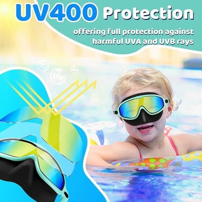 🏊‍♀️Último día, 2x1 en la compra de gafas de natación HD infantiles con marco grande, impermeables y antivaho.🏊‍♀️