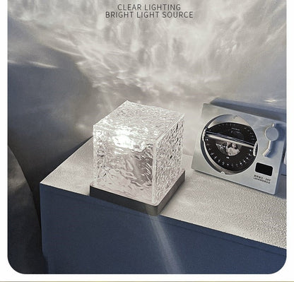 "Flame Flower" Bedroom Mood Light — Creative Water Ripple Projection Lamp