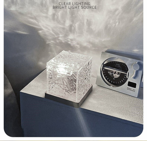 "Flame Flower" Bedroom Mood Light — Creative Water Ripple Projection Lamp