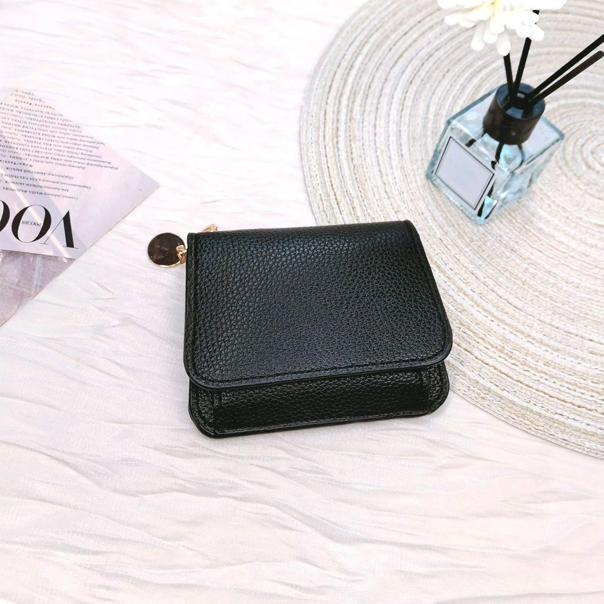 🌹Short Wallets for Women – Fashionable Card Holder with Key Ring & Coin Purse