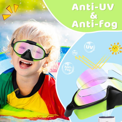 🏊‍♀️Último día, 2x1 en la compra de gafas de natación HD infantiles con marco grande, impermeables y antivaho.🏊‍♀️