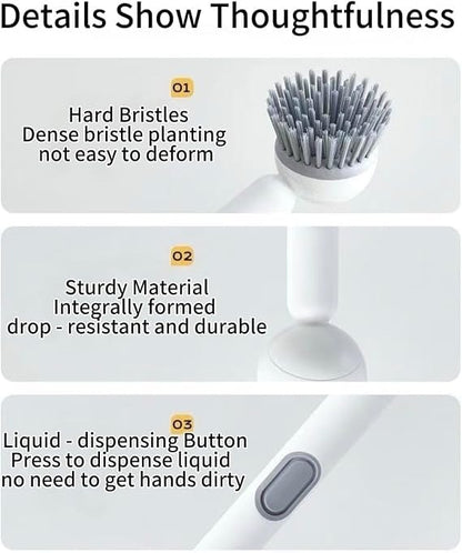 🖌️Long-handled rotating kitchen brush with soap dispenser🫧