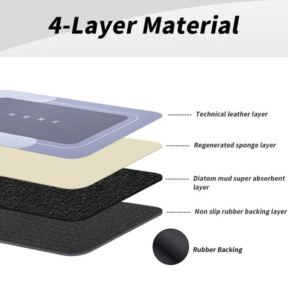 3-piece non-slip bathroom mat set, diatomaceous earth bath mat, absorbent indoor rug, suitable for bathroom, living room, kitchen, laundry room, etc., home decor, quick-drying mat, bathroom accessories, home essentials.