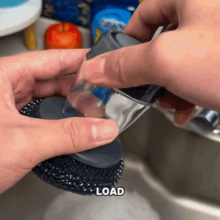 🏆Oferta Flash⚡ ¡Más de 50 mil vendidos! 🧽 Cepillo de cocina con dispensador de jabón y agarre cómodo