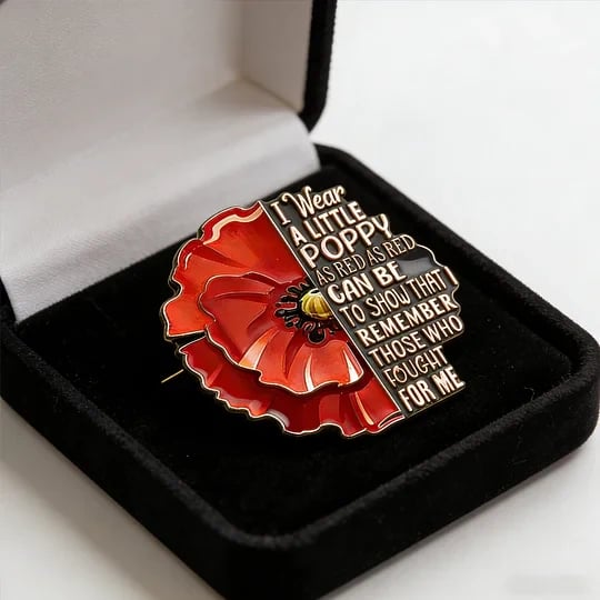 Unisex US Red Friday Exquisite Brooch - Waterproof & Sweat-Resistant Poppy Pin