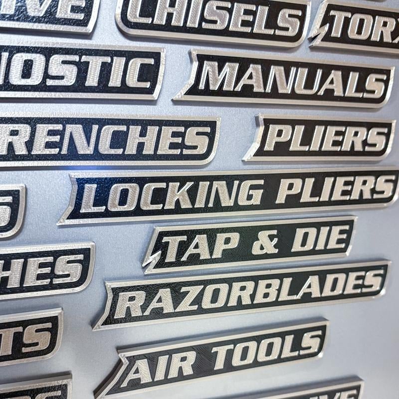 Custom Premium Magnetic Toolbox Labels for Tool Organization - 23 Pack of High Quality Magnets
