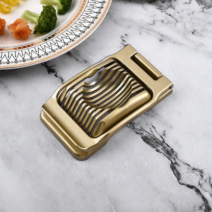 Aluminum Hinged Two-Way Egg Slicer with Stainless Steel Wires