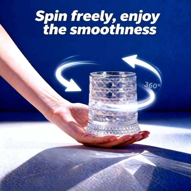Luxury 360° Spinning Crystal Glass, elegant European-style bar supplies and gifts.