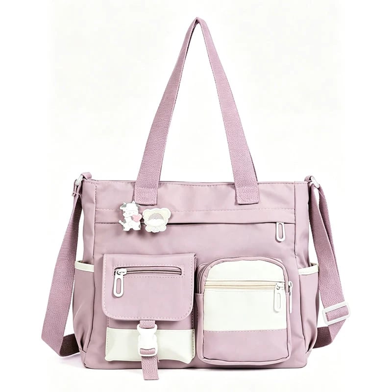 ✨Large Capacity Multi-Pocket Canvas Tote Bag