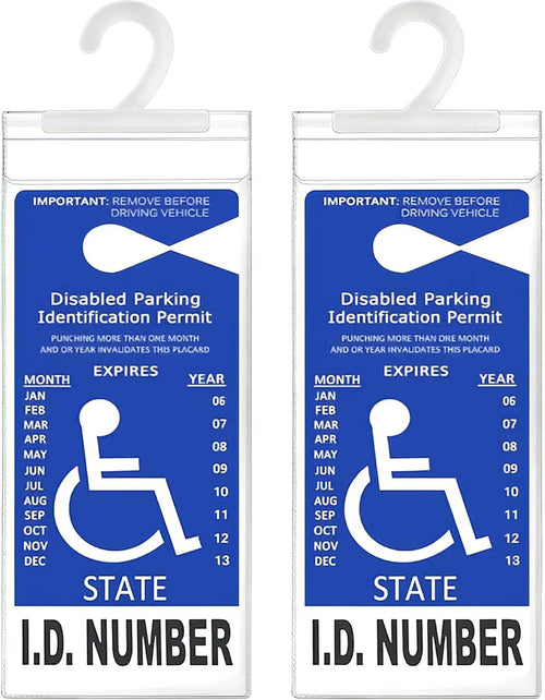 🔥🚗 Handicap Parking Placard Holder( 2 Pcak )