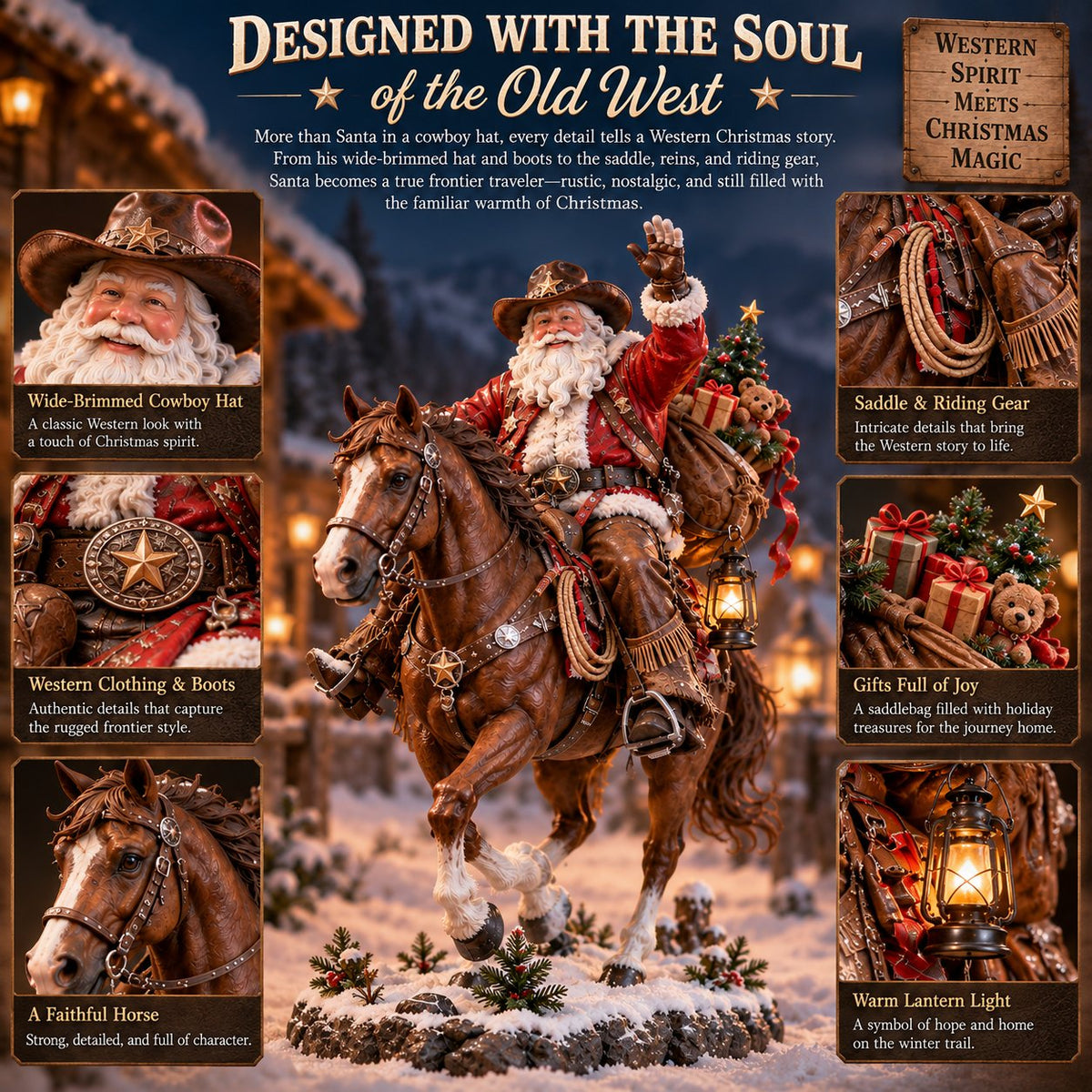 🎄🤠 The Old West Cowboy Santa – A Homeward Christmas Keepsake