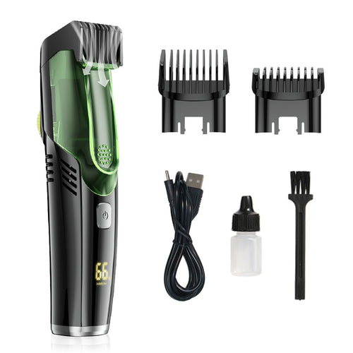 Vacuum Beard Shaver for Men, Built-in Vacuum Trimmer for Mustache, Sideburns, Facial Hair, Rechargeable, IPX6 Waterproof, 2 Comb, Comfort face 2in1 Electric Razor rechargeable men 2025 ornament